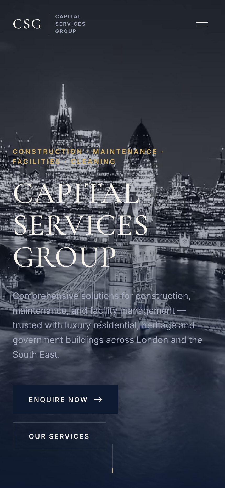 Capital Services Group on mobile