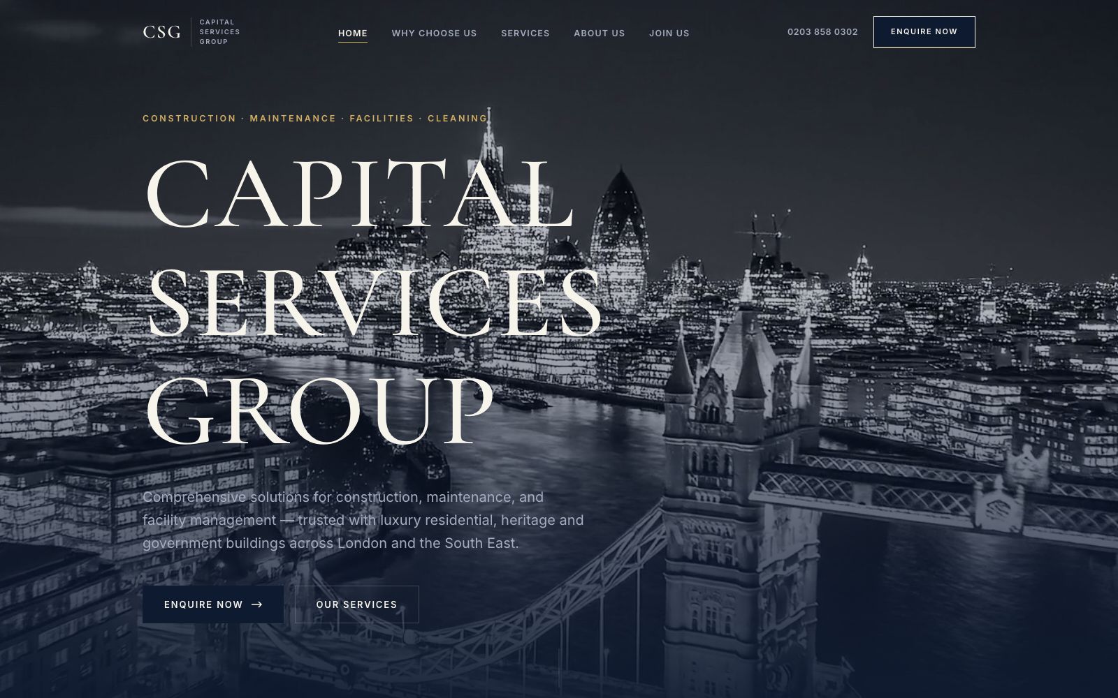 Capital Services Group Home page