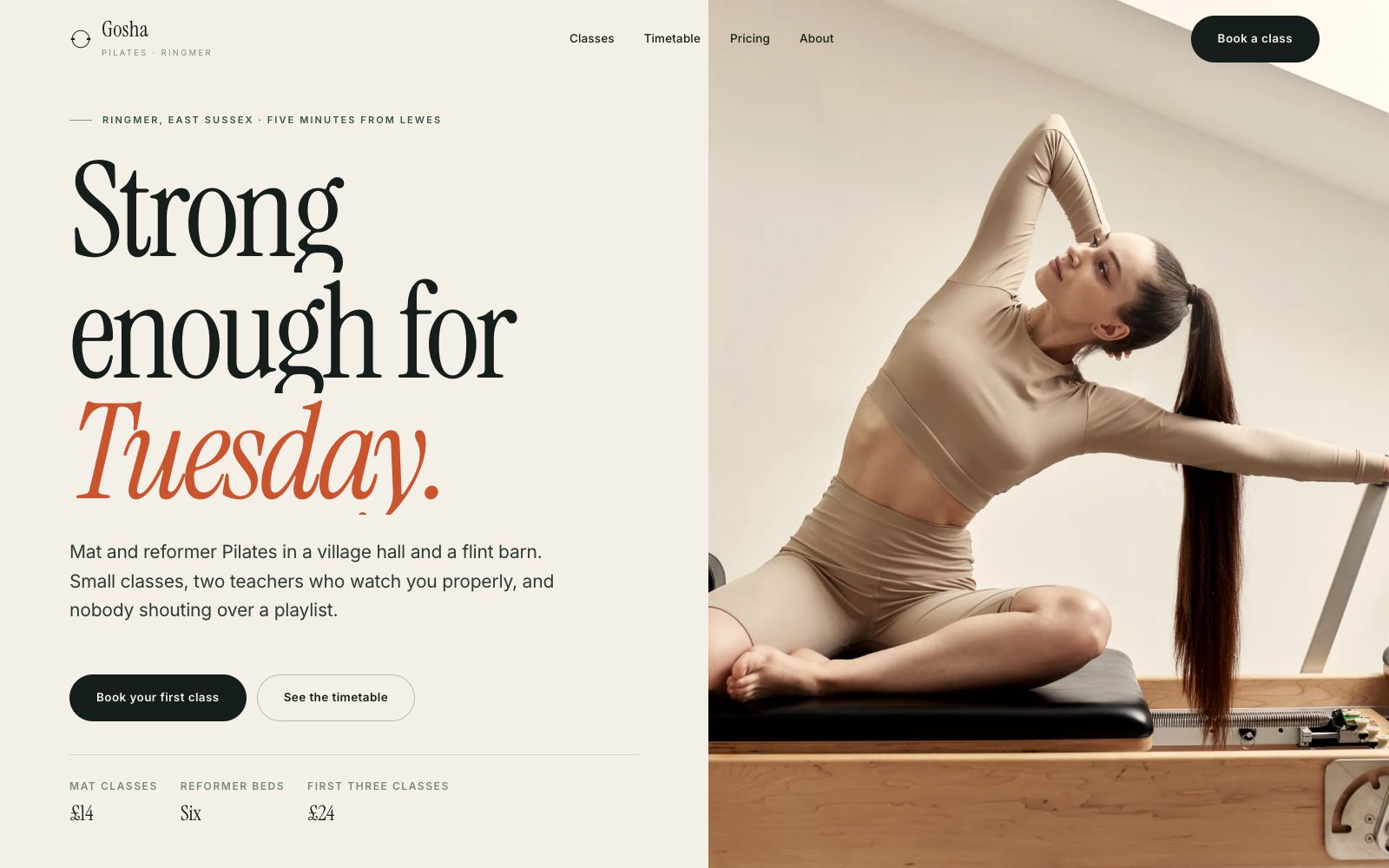 The Gosha Pilates home page