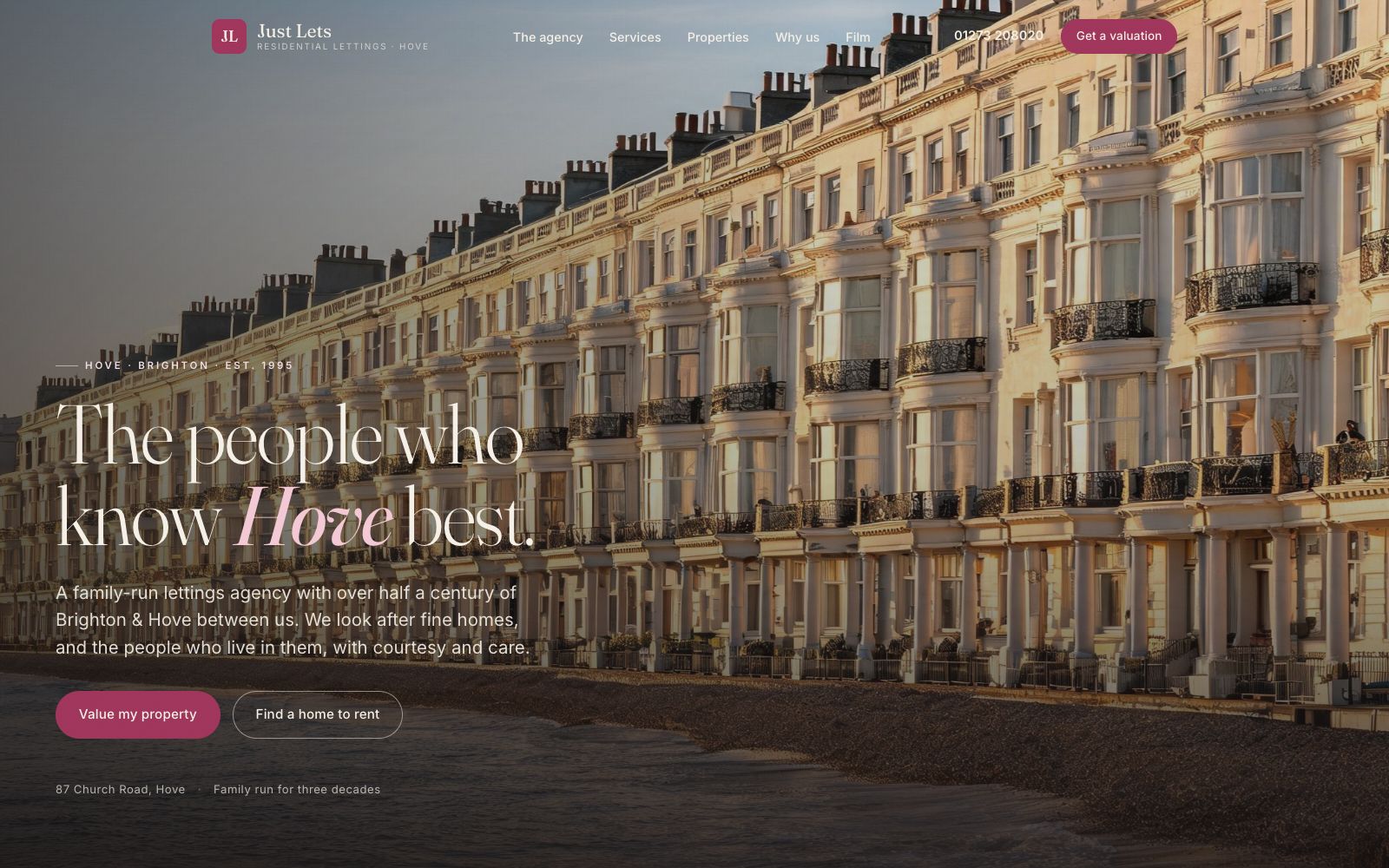 The Just Lets home page
