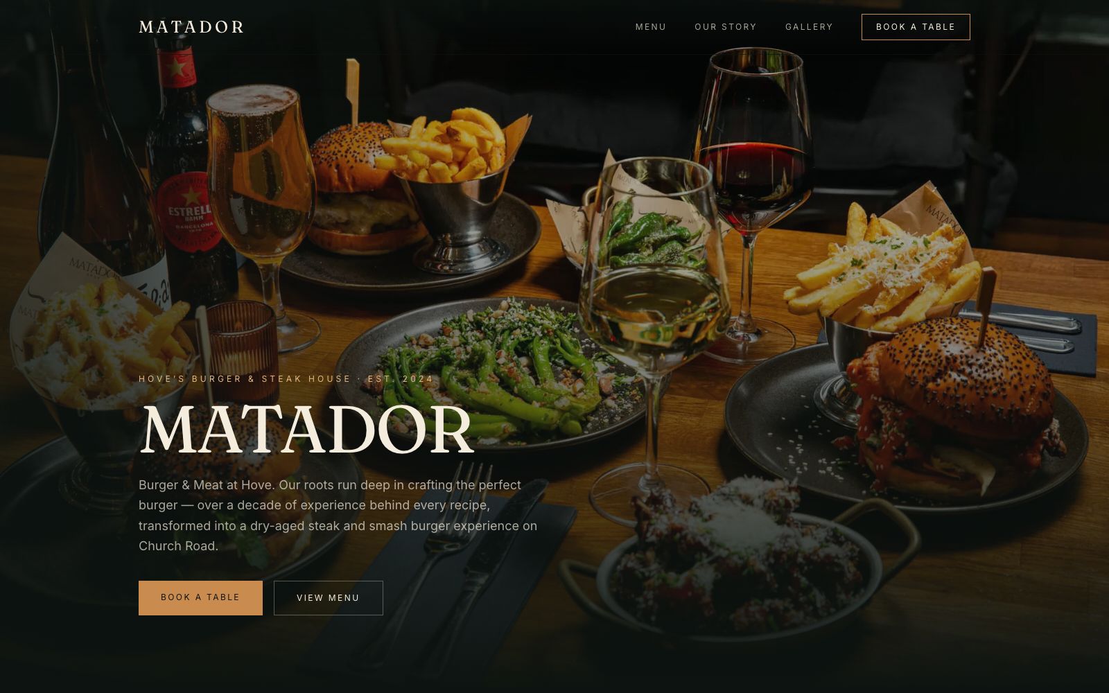 The Matador home page