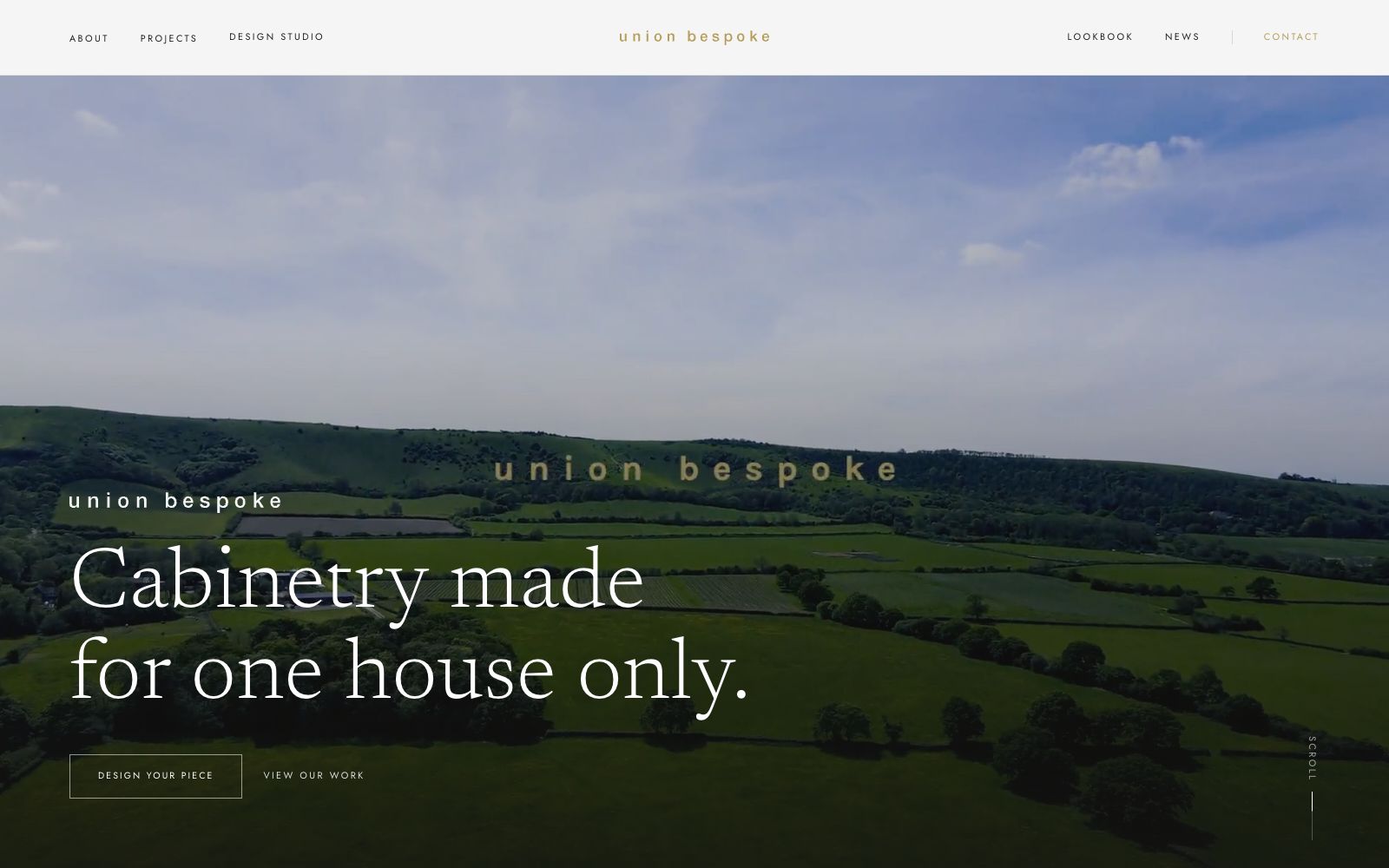 Union Bespoke Home page